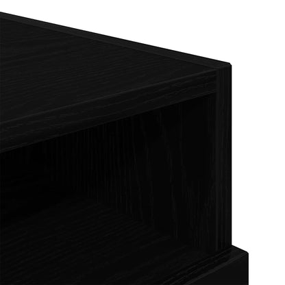 vidaXL Nachttisch Schwarz Eichen-Optik 40 x 39 x 37 cm Holzwerkstoff