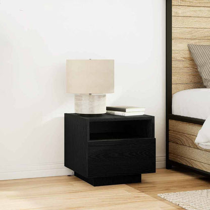 vidaXL Nachttisch Schwarz Eichen-Optik 40 x 39 x 37 cm Holzwerkstoff