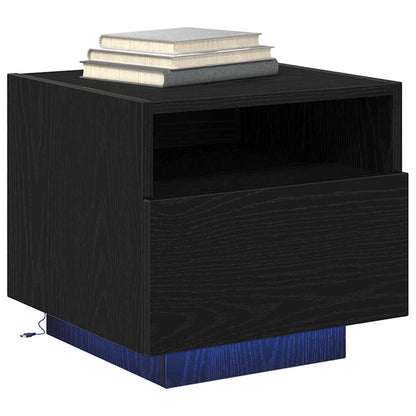 vidaXL Nachttisch Schwarz Eichen-Optik 40 x 39 x 37 cm Holzwerkstoff