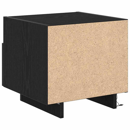 vidaXL Nachttisch 2 pcs Schwarz Eichen-Optik 40 x 39 x 37 cm