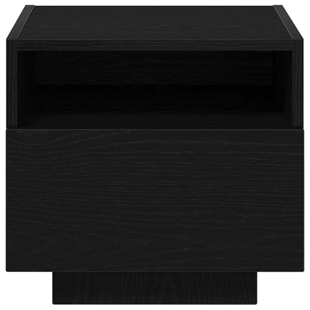 vidaXL Nachttisch 2 pcs Schwarz Eichen-Optik 40 x 39 x 37 cm