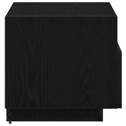 vidaXL Nachttisch 2 pcs Schwarz Eichen-Optik 40 x 39 x 37 cm