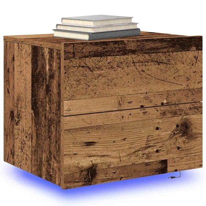 vidaXL Nachttisch mit Schubladen Altholz 50 x 39 x 41 cm Holzwerkstoff