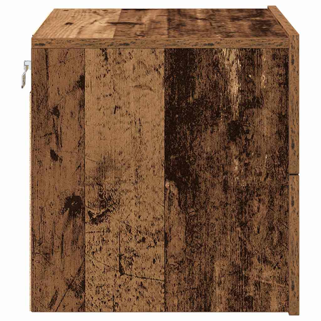 vidaXL Nachttisch mit Schubladen Altholz 50 x 39 x 41 cm Holzwerkstoff