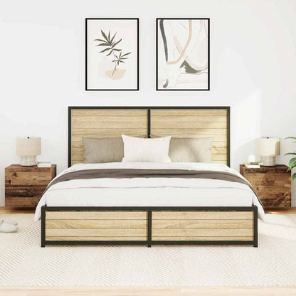vidaXL Nachttisch 2 pcs Altholz 50 x 39 x 41 cm Holzwerkstoff