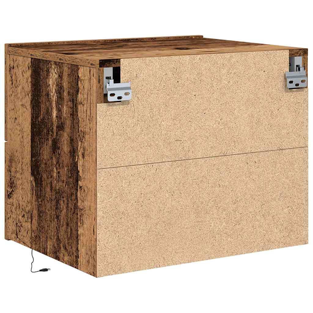 vidaXL Nachttisch 2 pcs Altholz 50 x 39 x 41 cm Holzwerkstoff