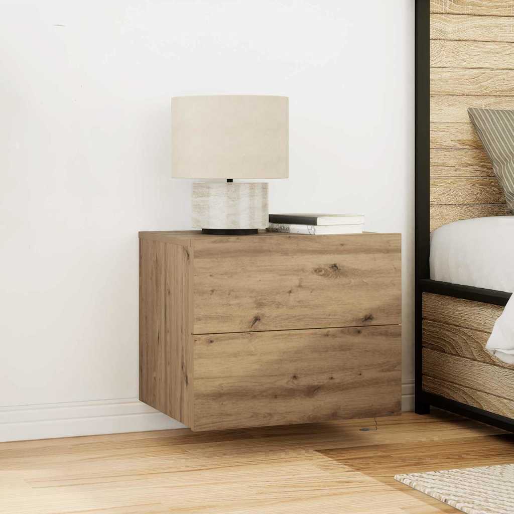 vidaXL Nachttisch Artisan-Eiche 50 x 39 x 41 cm Holzwerkstoff