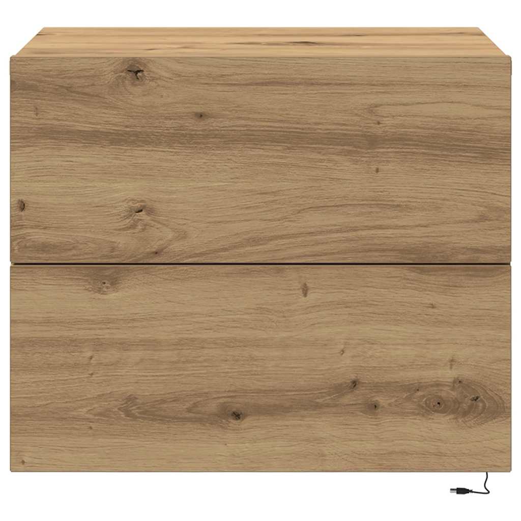 vidaXL Nachttisch Artisan-Eiche 50 x 39 x 41 cm Holzwerkstoff