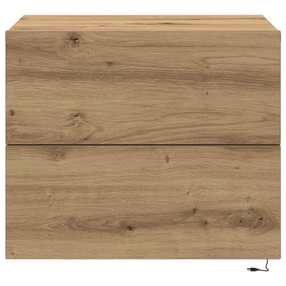 vidaXL Nachttisch 2 pcs Artisan-Eiche 50 x 39 x 41 cm Holzwerkstoff