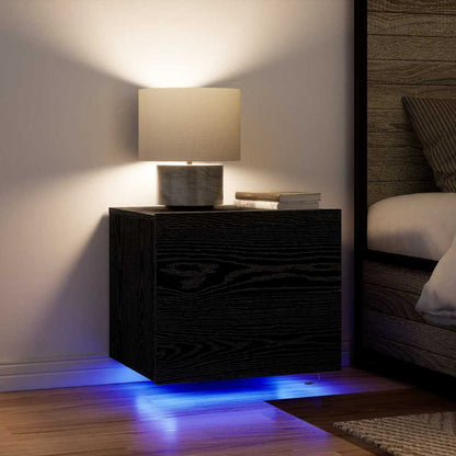 Nachttisch Schwarz Eichen-Optik 50 x 39 x 41 cm Holzwerkstoff