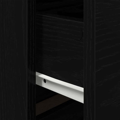 vidaXL Nachttisch 2 pcs Schwarz Eichen-Optik 50 x 39 x 41 cm