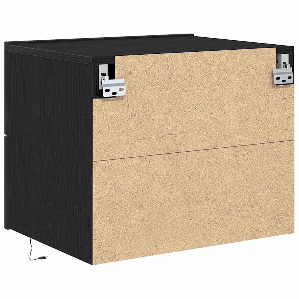 vidaXL Nachttisch 2 pcs Schwarz Eichen-Optik 50 x 39 x 41 cm
