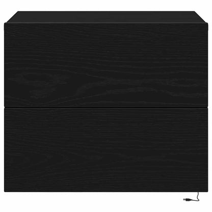 vidaXL Nachttisch 2 pcs Schwarz Eichen-Optik 50 x 39 x 41 cm