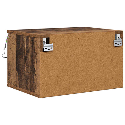 vidaXL Wandmontiertes Nachttischchen Altholz 50 x 36 x 30 cm
