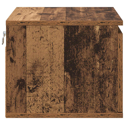 vidaXL Wandmontiertes Nachttischchen Altholz 50 x 36 x 30 cm
