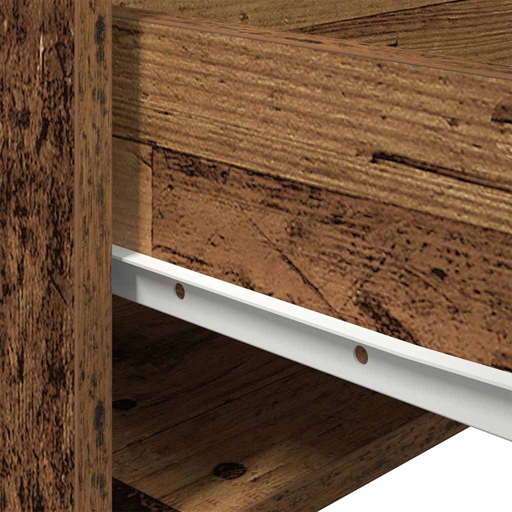 Wandmontiertes Nachttischchen 2 pcs Altholz Holzwerkstoff