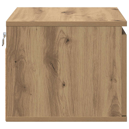 vidaXL Wandmontiertes Nachttischchen Artisan-Eiche 50 x 36 x 30 cm
