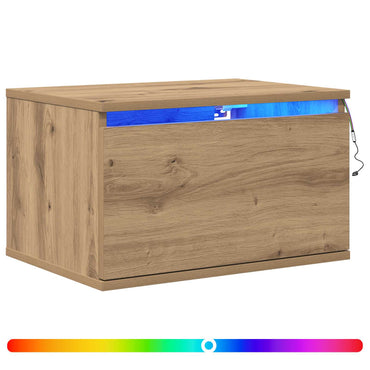 vidaXL Wandmontiertes Nachttischchen 2 pcs Artisan-Eiche Holzwerkstoff