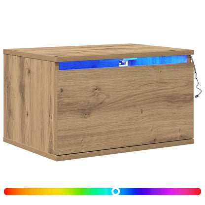vidaXL Wandmontiertes Nachttischchen 2 pcs Artisan-Eiche Holzwerkstoff