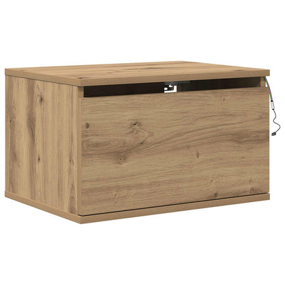 vidaXL Wandmontiertes Nachttischchen 2 pcs Artisan-Eiche Holzwerkstoff