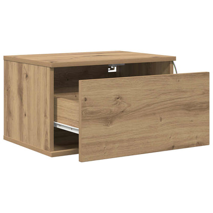 vidaXL Wandmontiertes Nachttischchen 2 pcs Artisan-Eiche Holzwerkstoff