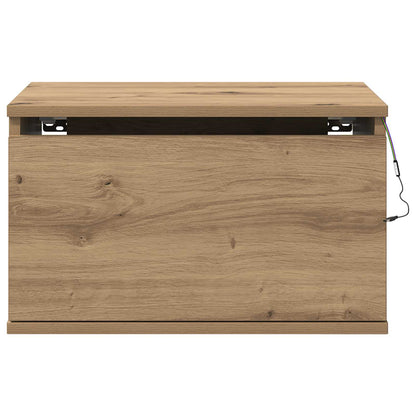 vidaXL Wandmontiertes Nachttischchen 2 pcs Artisan-Eiche Holzwerkstoff