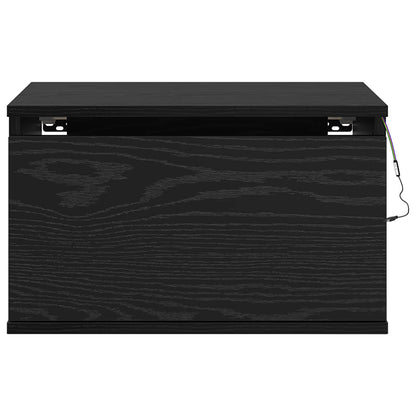 vidaXL Wandmontiertes Nachttischchen 2 pcs Schwarz Eichen-Optik