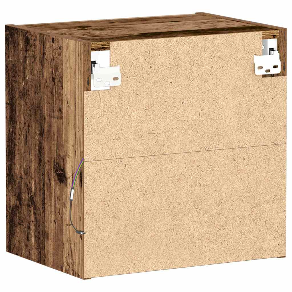 vidaXL Schwimmendes Regal mit LED-Licht Braun 40 x 28,5 x 40 cm