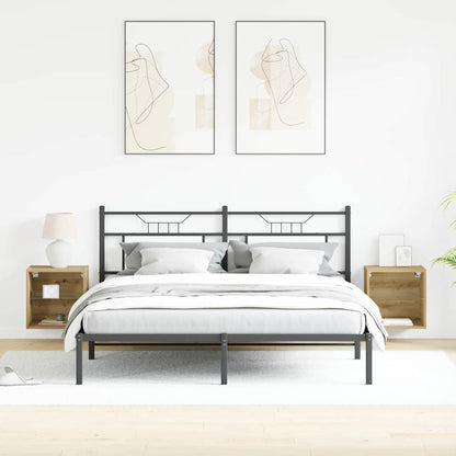 Schwimmendes Regal mit LED-Licht 2 pcs Braun 40 x 28,5 x 40 cm