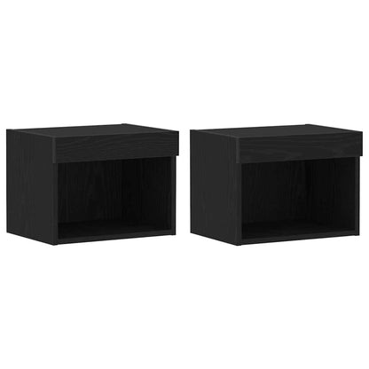 TV-Schrankset 2 pcs Schwarz Eichen-Optik 40 x 30 x 30 cm