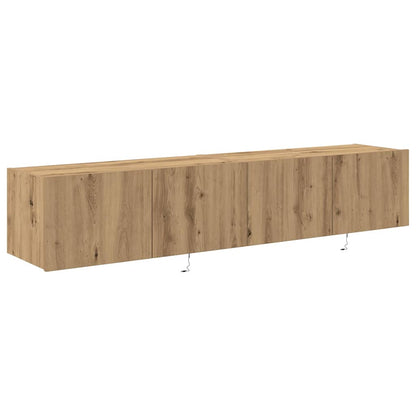 TV-Wandschrank Wandmontiert 2 pcs Artisan-Eiche 80 x 35 x 31 cm
