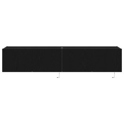 TV-Wandschrank 2 pcs Schwarz Eichen-Optik 80 x 35 x 31 cm