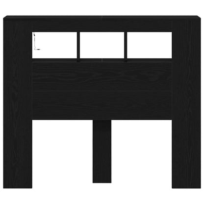 vidaXL LED Kopfteil Schwarz Eichen-Optik 120 x 18,5 x 103,5 cm
