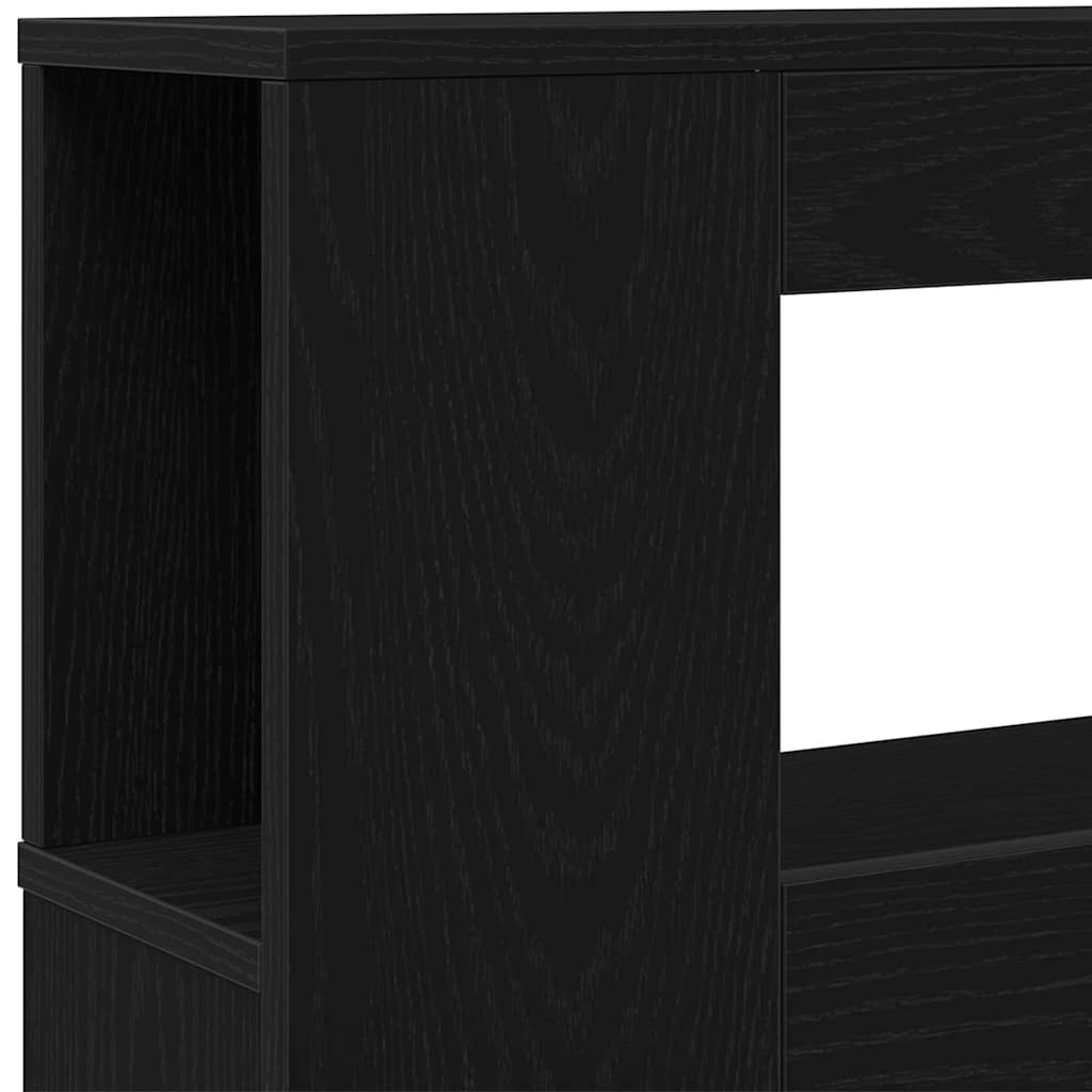 vidaXL LED Kopfteil Schwarz Eichen-Optik 200 x 18,5 x 103,5 cm