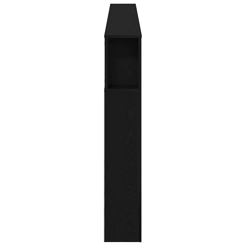 vidaXL LED Kopfteil Schwarz Eichen-Optik 220 x 18,5 x 103,5 cm