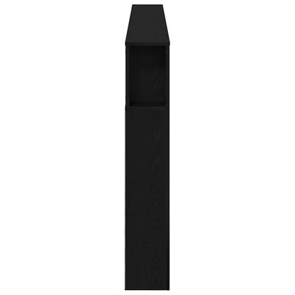 vidaXL LED Kopfteil Schwarz Eichen-Optik 220 x 18,5 x 103,5 cm