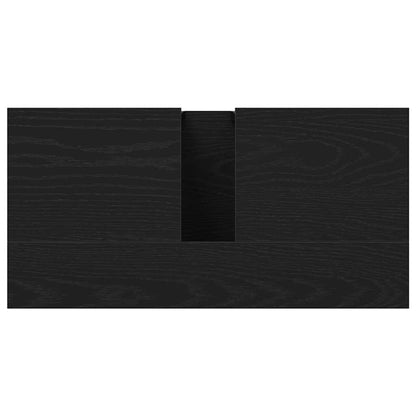 Waschbeckenschrank mit Tür Schwarz Eichen-Optik 60 x 30 x 60 cm