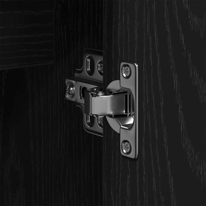 Waschbeckenschrank mit Tür Schwarz Eichen-Optik 60 x 30 x 60 cm