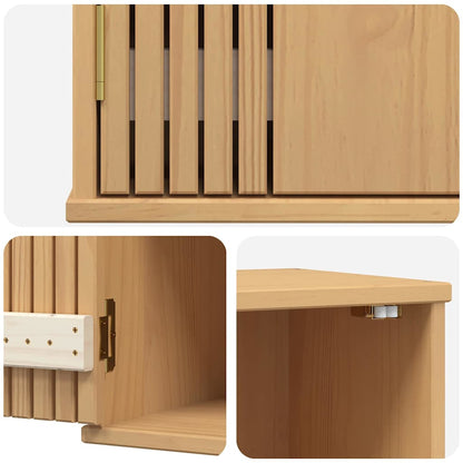 vidaXL Badezimmerschrank Olden Braun 35 x 30 x 55 cm Massivholz Kiefer