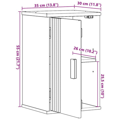 vidaXL Badezimmerschrank Olden Braun 35 x 30 x 55 cm Massivholz Kiefer