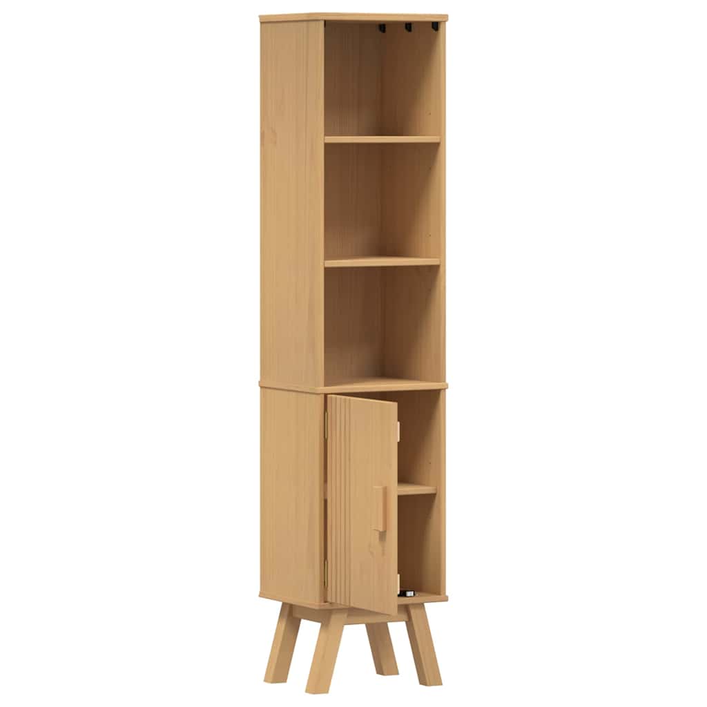 vidaXL Meuble de salle de bain avec étagère Olden Marron 35 x 30 x 159 cm