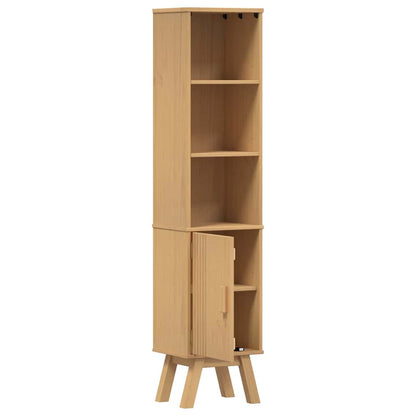 vidaXL Meuble de salle de bain avec étagère Olden Marron 35 x 30 x 159 cm