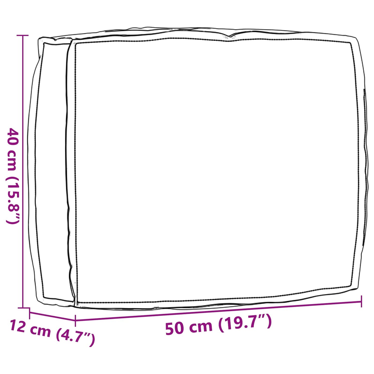 vidaXL Kissen Blatt Blattmuster 50 x 40 x 12 cm Oxford-Stoff