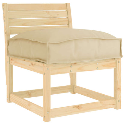 vidaXL Kissen Beige 50 x 50 x 12 cm Oxford-Stoff