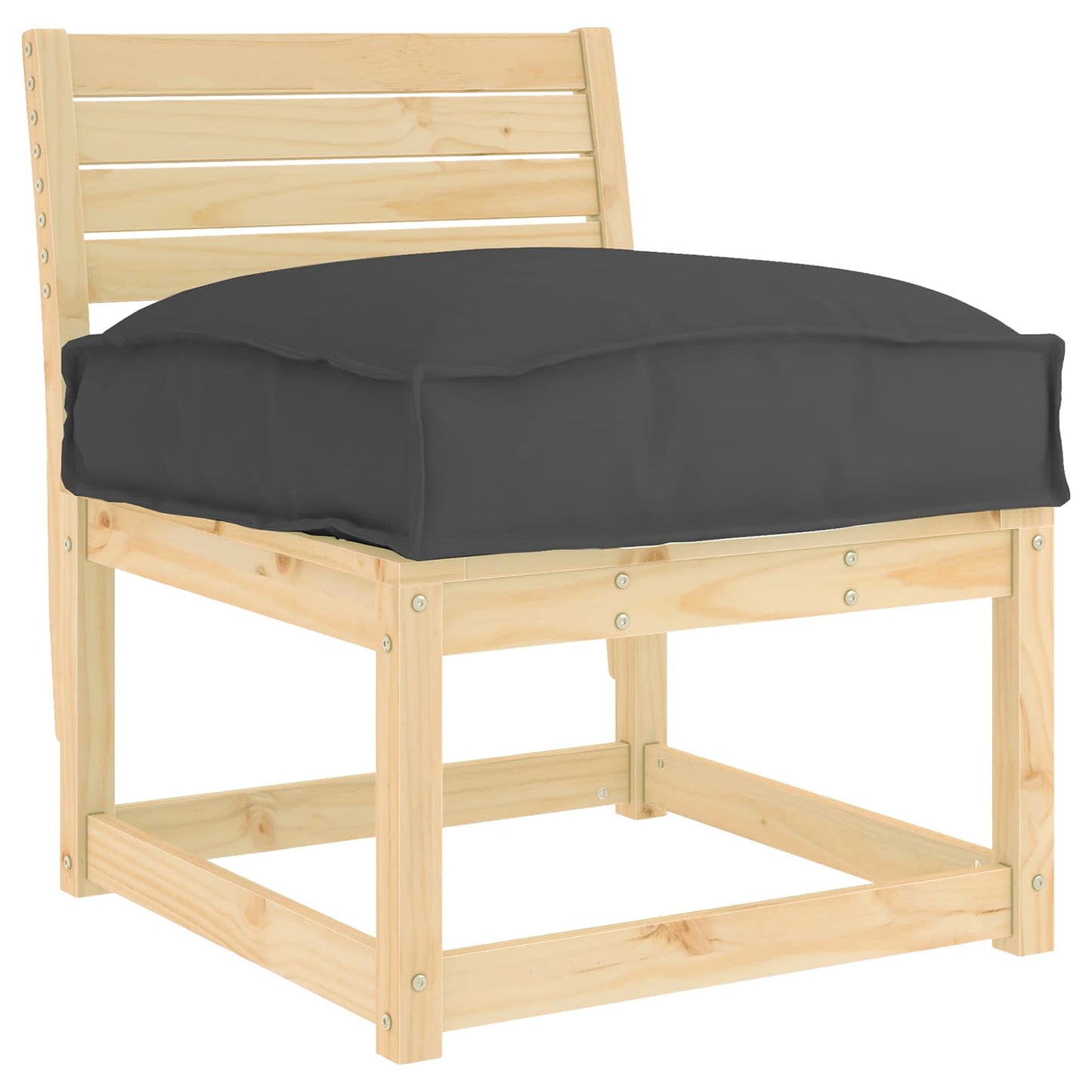 vidaXL Kissen Schwarz 50 x 50 x 12 cm Oxford-Stoff