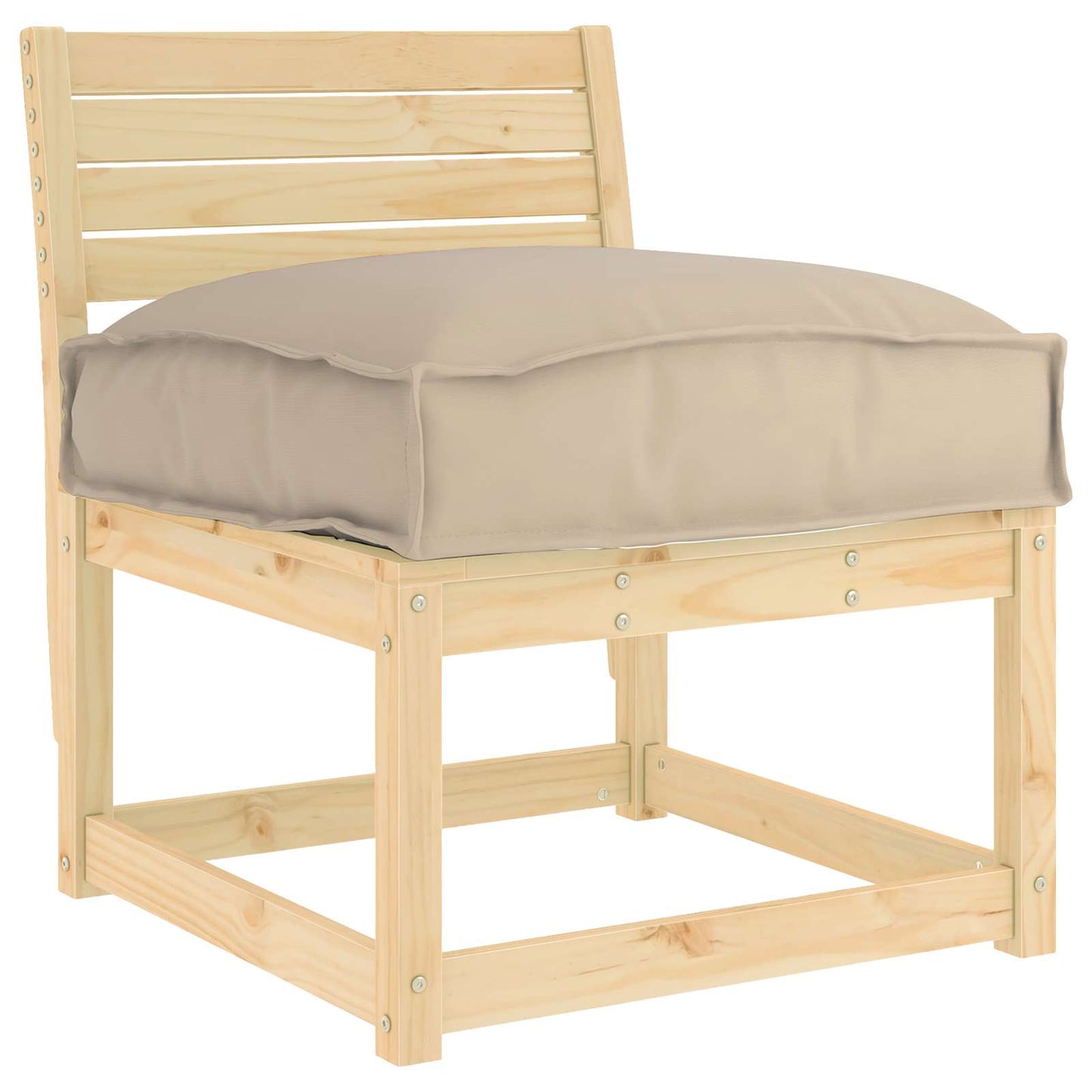 vidaXL Kissen Taupe 50 x 50 x 12 cm Oxford-Stoff
