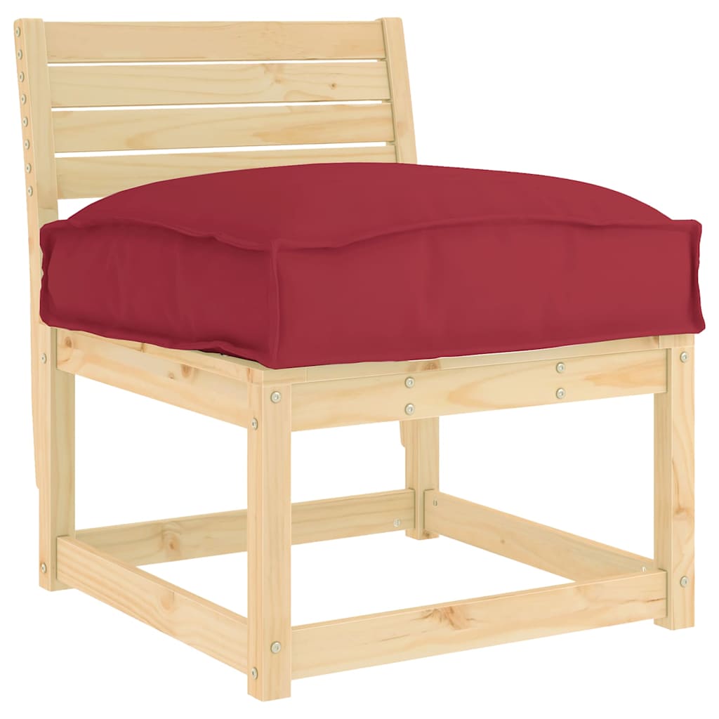 vidaXL Kissen Weinrot 50 x 50 x 12 cm Oxford-Stoff