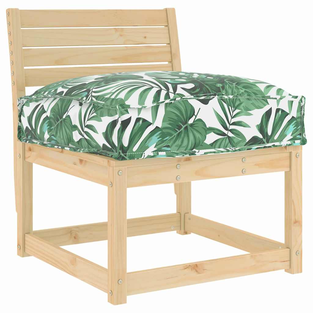 vidaXL Pallet Kissen für geeigneten Sitz Blattmuster 50 x 50 x 12 cm
