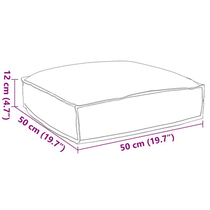 vidaXL Pallet Kissen für geeigneten Sitz Blattmuster 50 x 50 x 12 cm