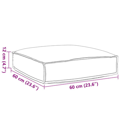 Kissen Grau 60 x 60 x 12 cm Oxford-Stoff